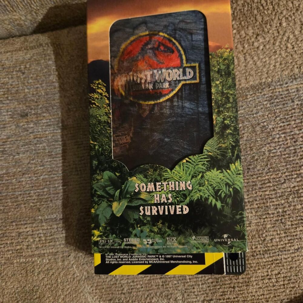 Vintage 1997 The Lost World Jurassic Park VHS Tape Holographic Slipcover Promo